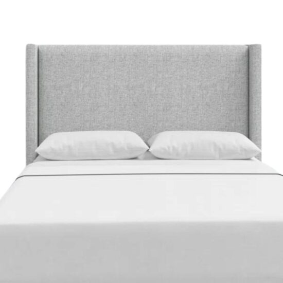 Makoya Grey Fabric Double Bed Headboard