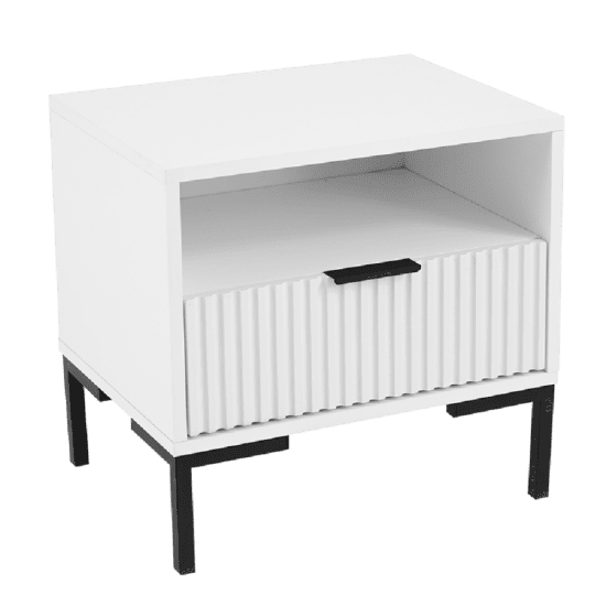 Carrie White With White Drawers Pedestal