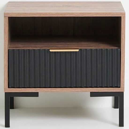 Carrie Oak With White Drawers Pedestal