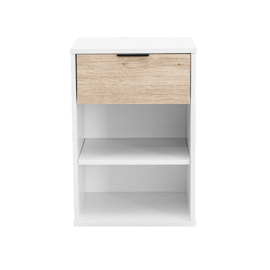 Jake Contrast White With Oak Foil Pedestal
