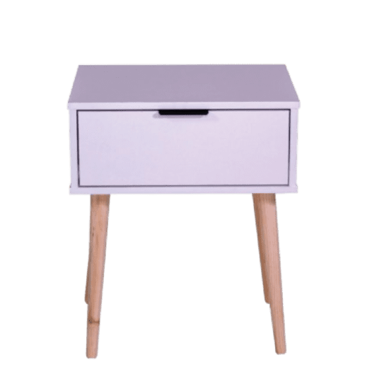 Leo White With Cone Legs Melamine Pedestal