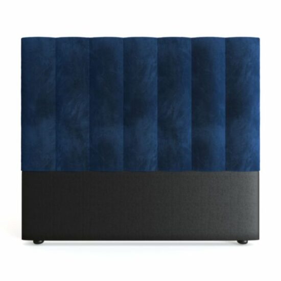 Prestige Blue Velvet Double Bed Headboard